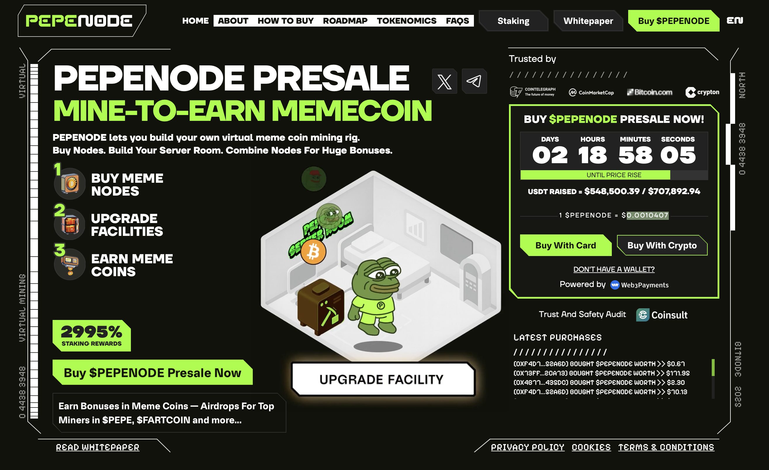 PEPENODE presale - best meme coins.