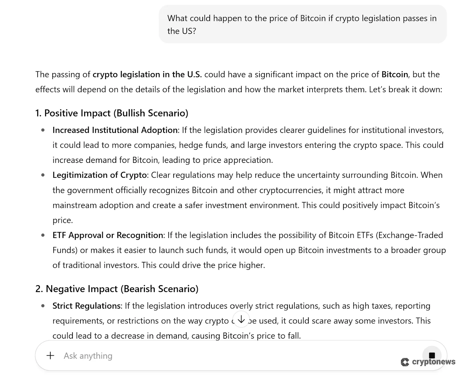 chat gpt predicting prices of crypto
