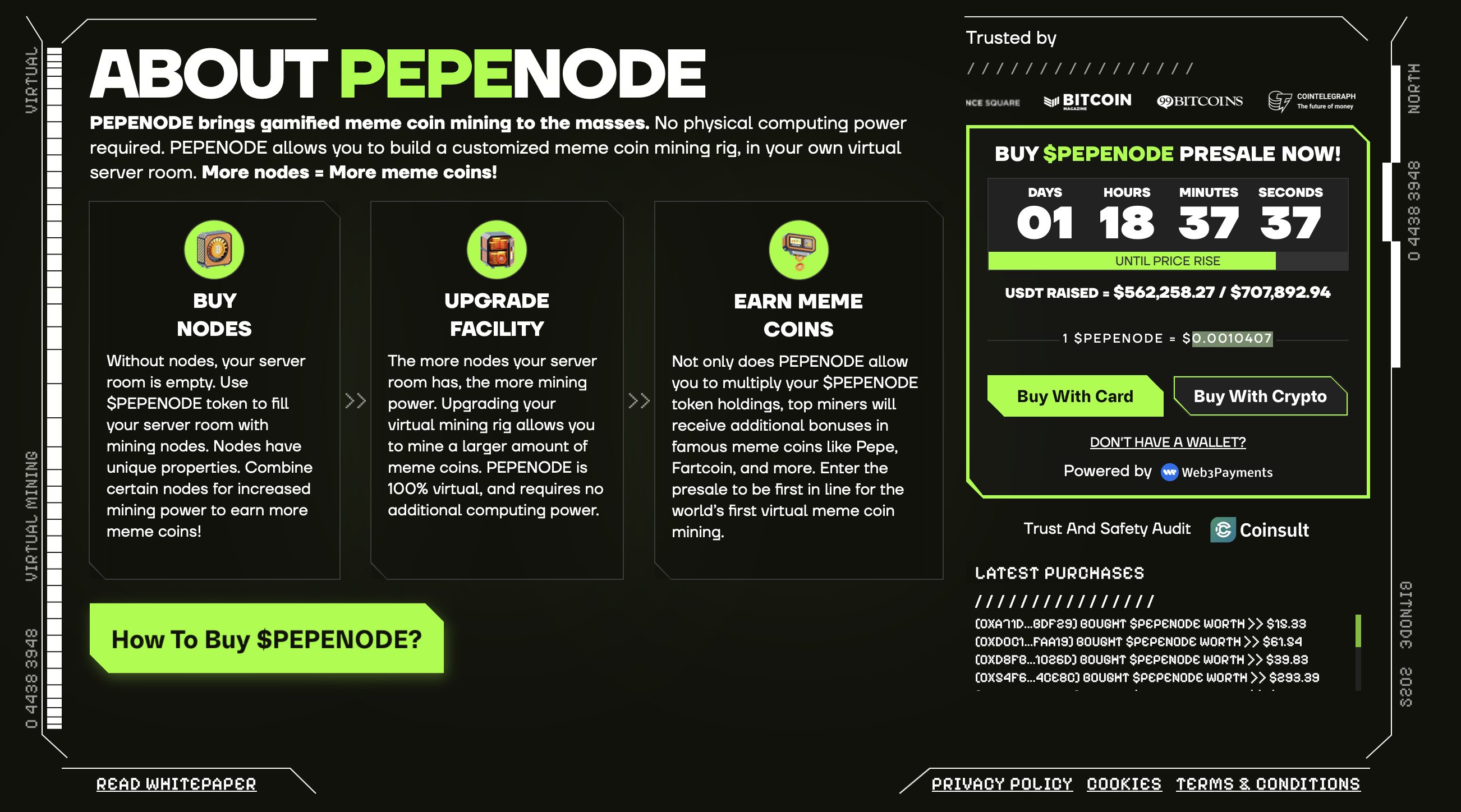 PEPENODE website - best new crypto to buy.