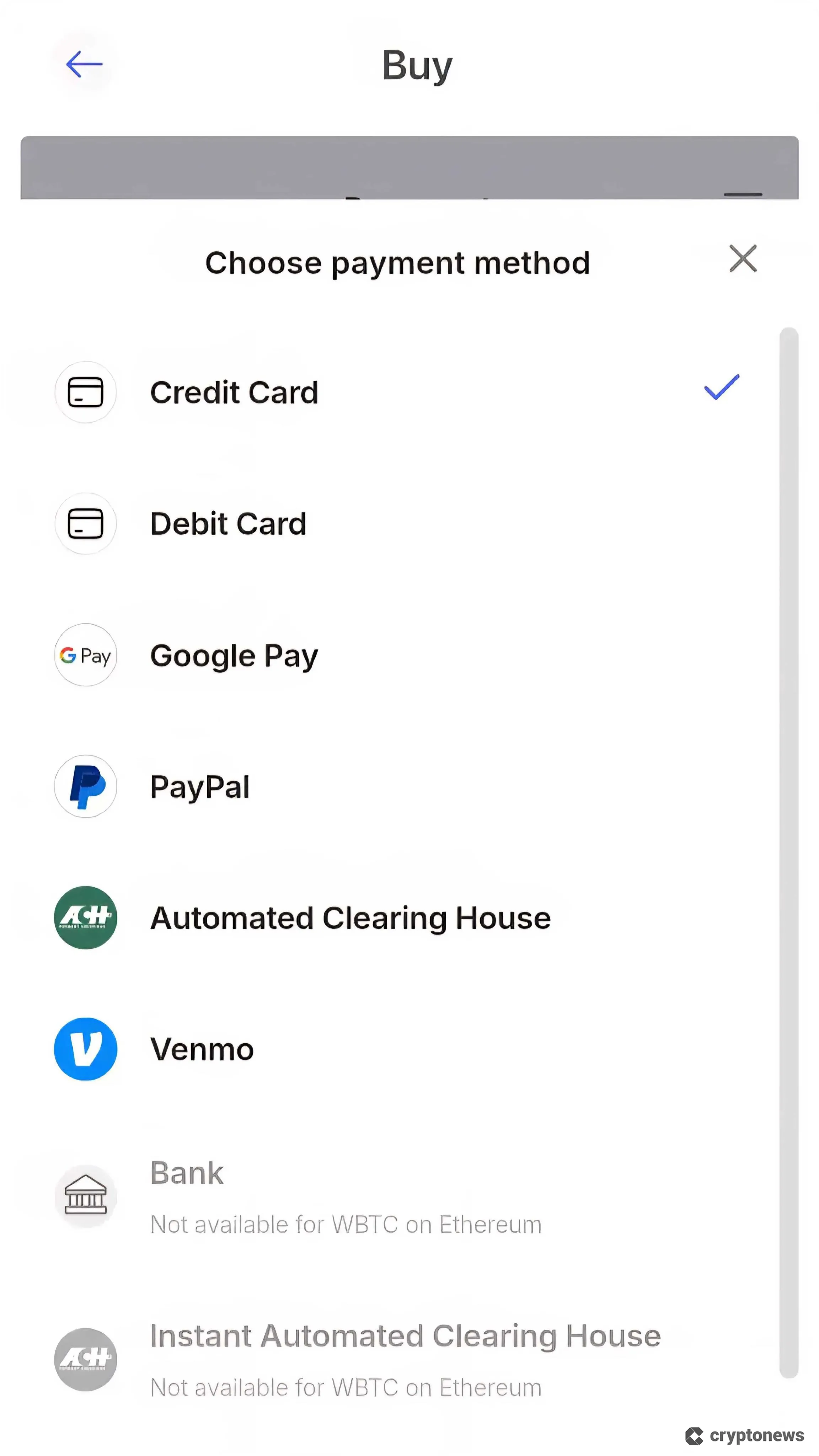the fourth step to Use a Fiat-to-Crypto Exchange is to enter payment information