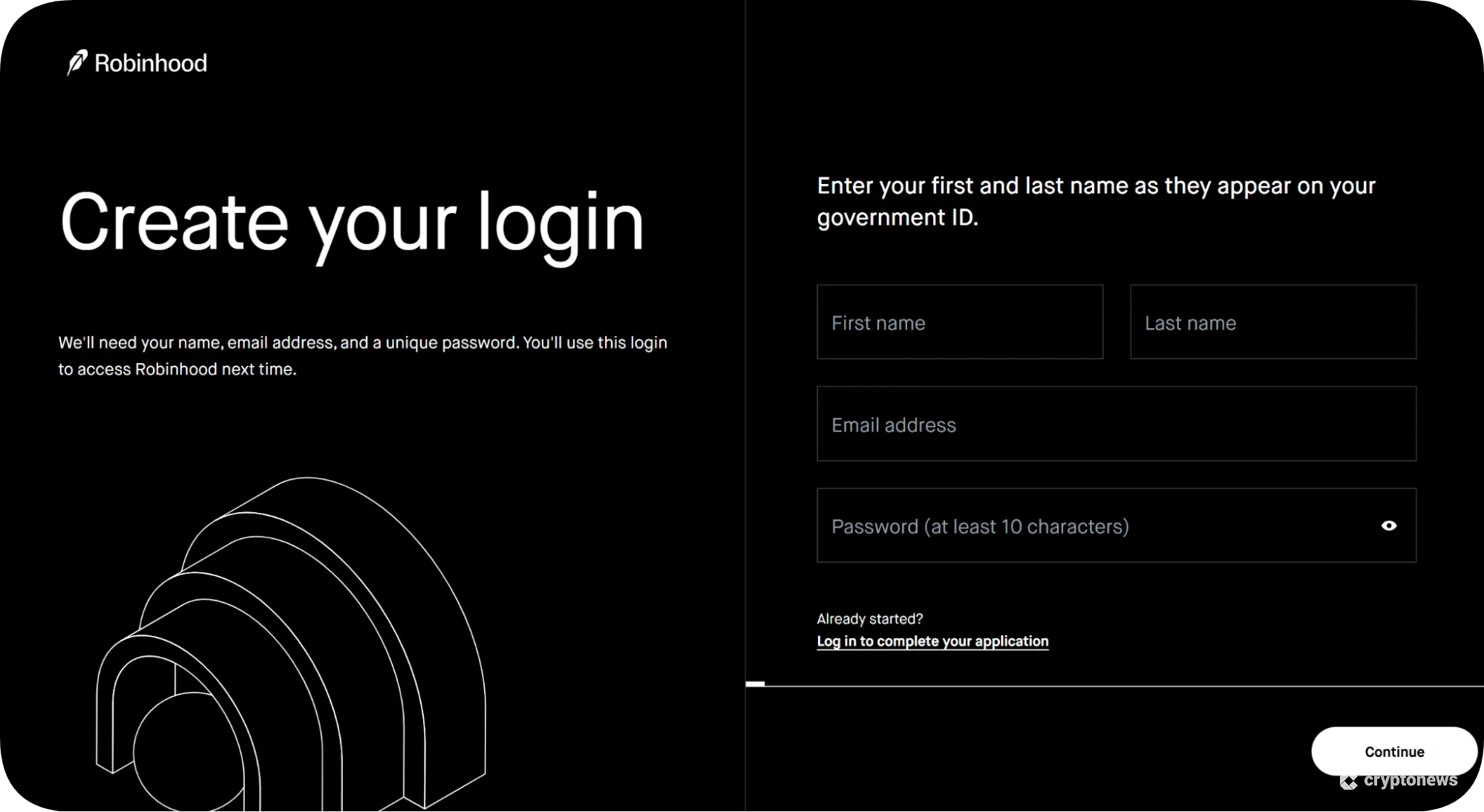 to register on robinhood, you should first sign up