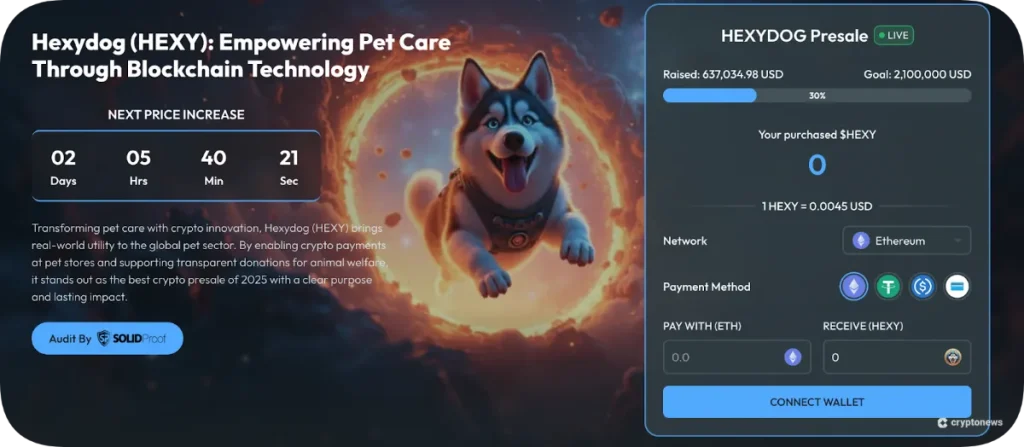 hexydoge website homepage