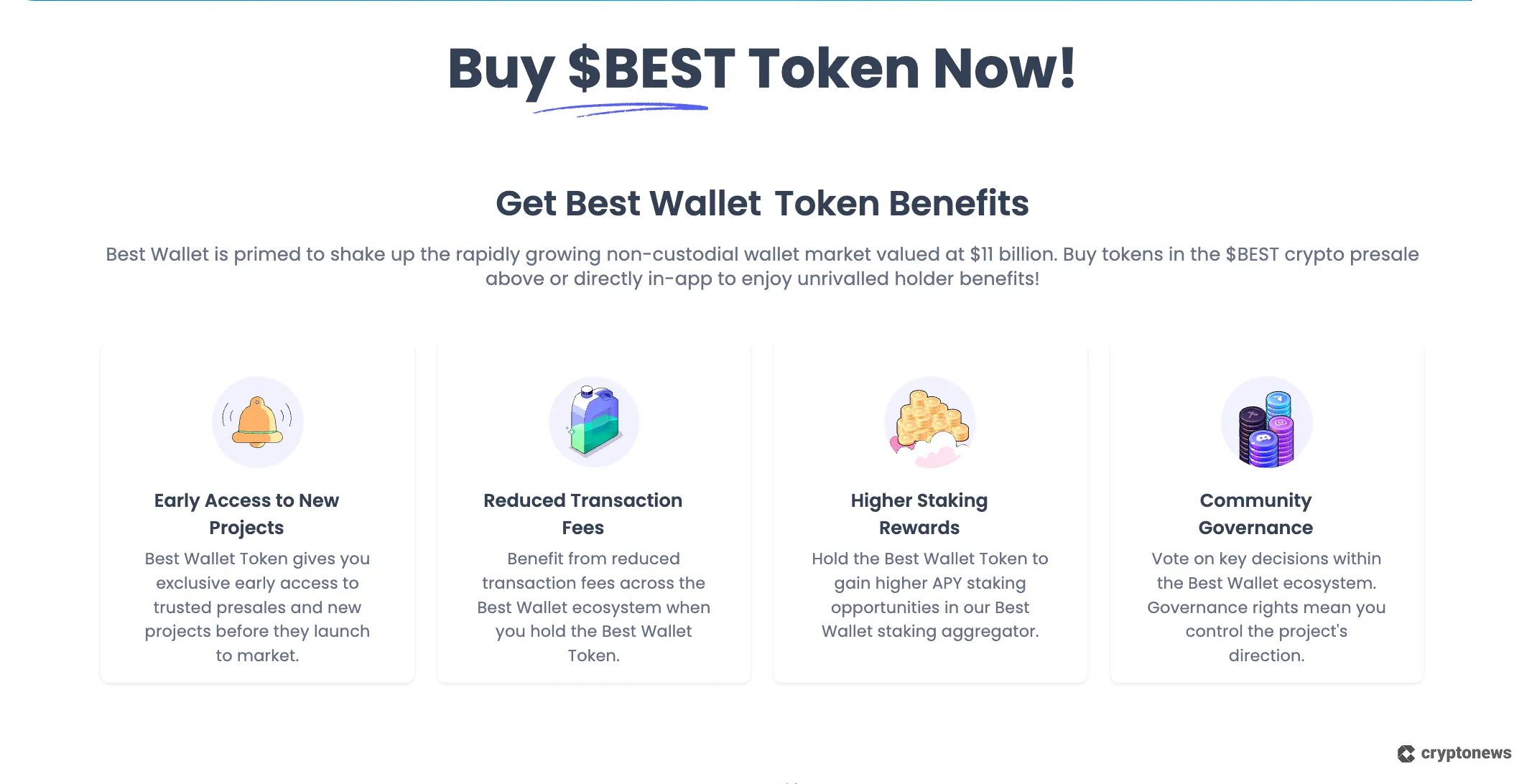 Best Wallet token benefits: early access, lower fees, staking, governance