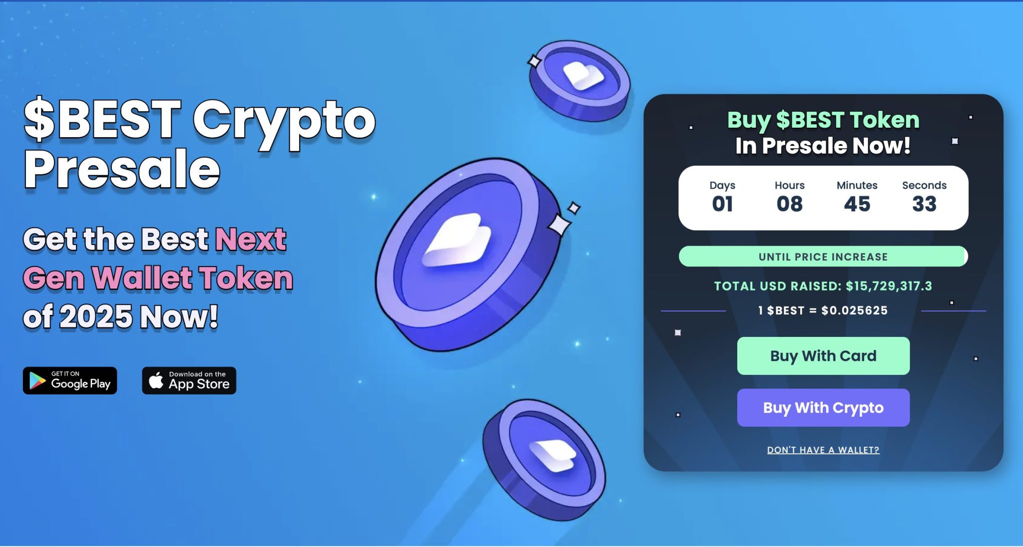 Best Wallet Token ($BEST) bukan sekadar crypto biasa – melainkan mesin utama di balik salah satu aplikasi crypto yang pertumbuhannya tercepat saat ini.
Para holder mendapatkan berbagai keuntungan eksklusif, seperti biaya swap yang lebih rendah, akses awal ke fitur-fitur terbaru, serta status VIP untuk masuk ke berbagai presale menarik sebelum diramaikan publik.