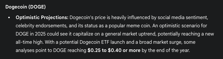 gemini ai predicts doge