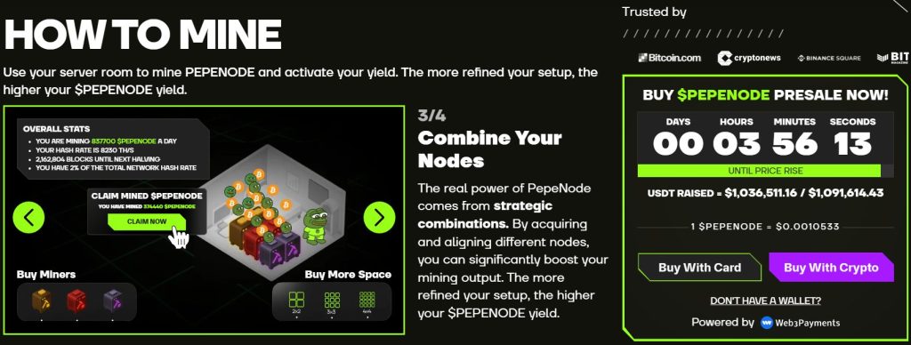 How to mine. Source: PepeNode.