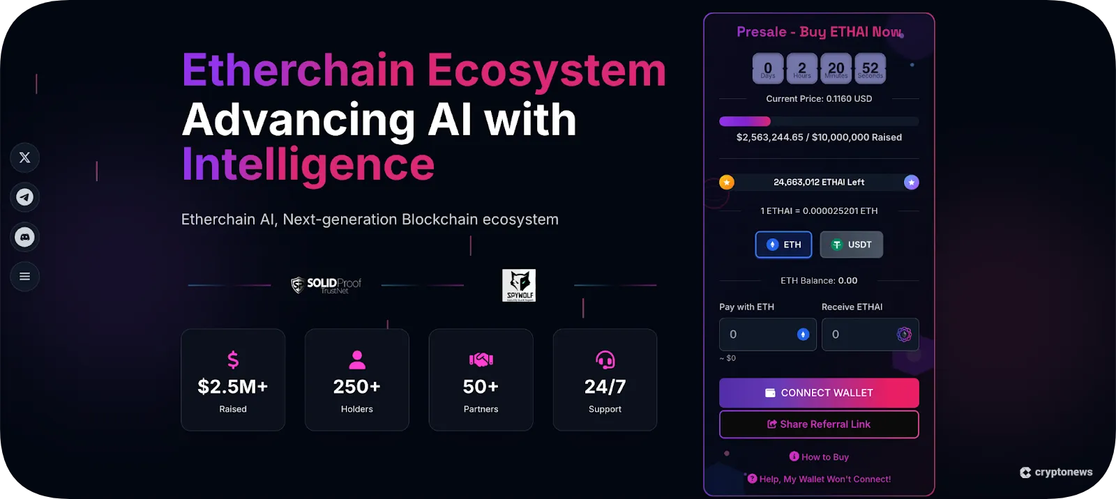 etherchain presale website AI
