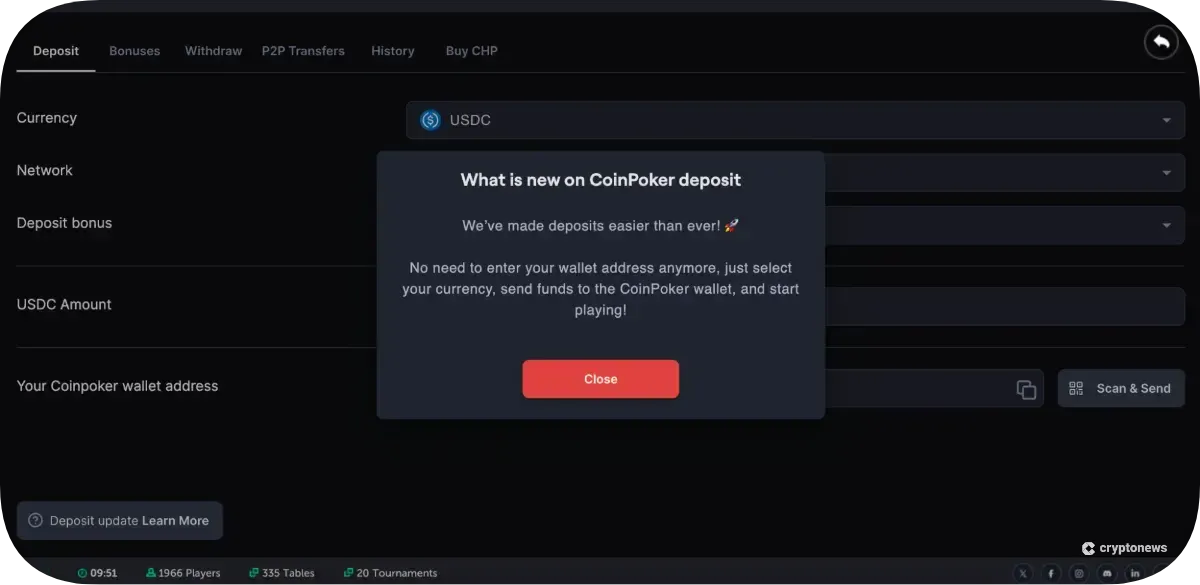 coinpoker deposit