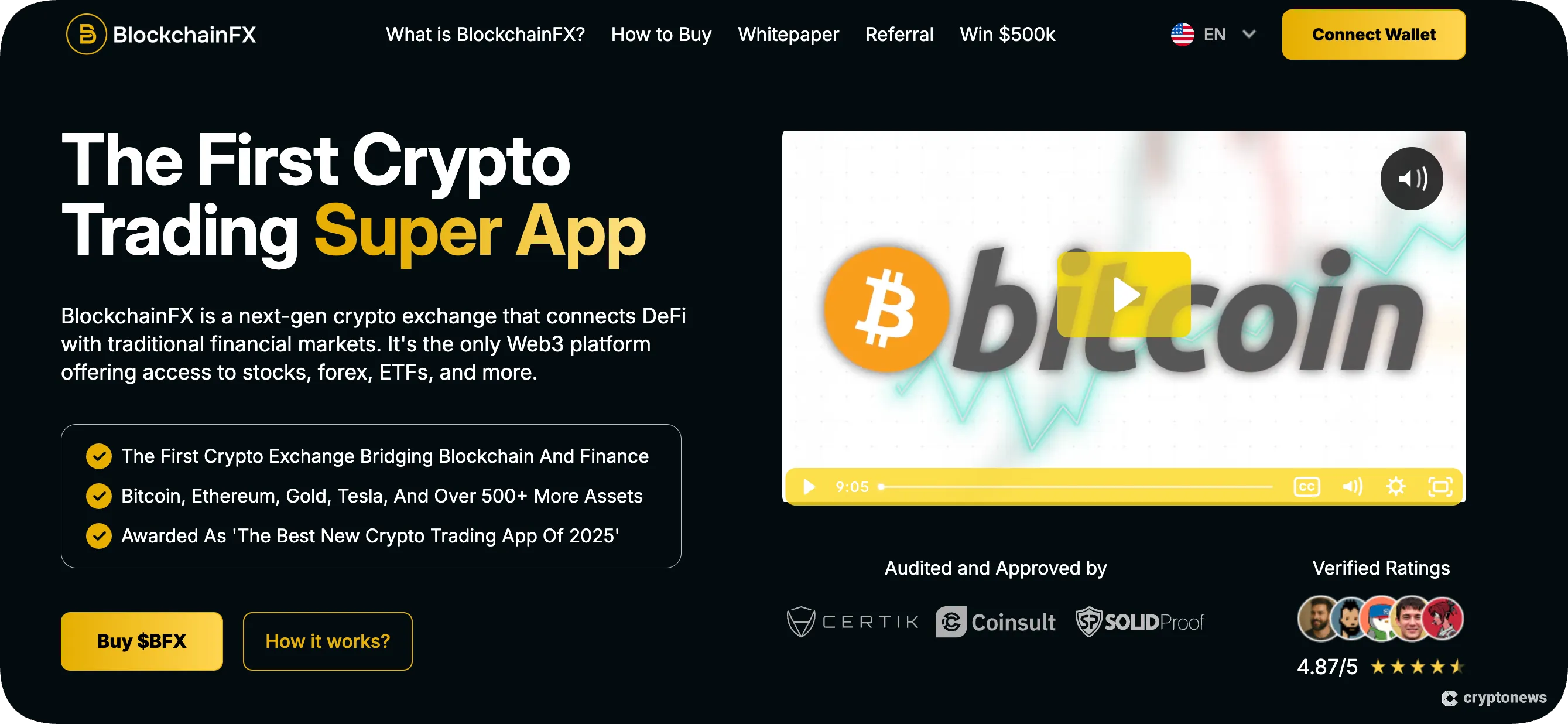 blockchainfx, crypto project in presale Bridging DeFi and TradFi with a trading super-app