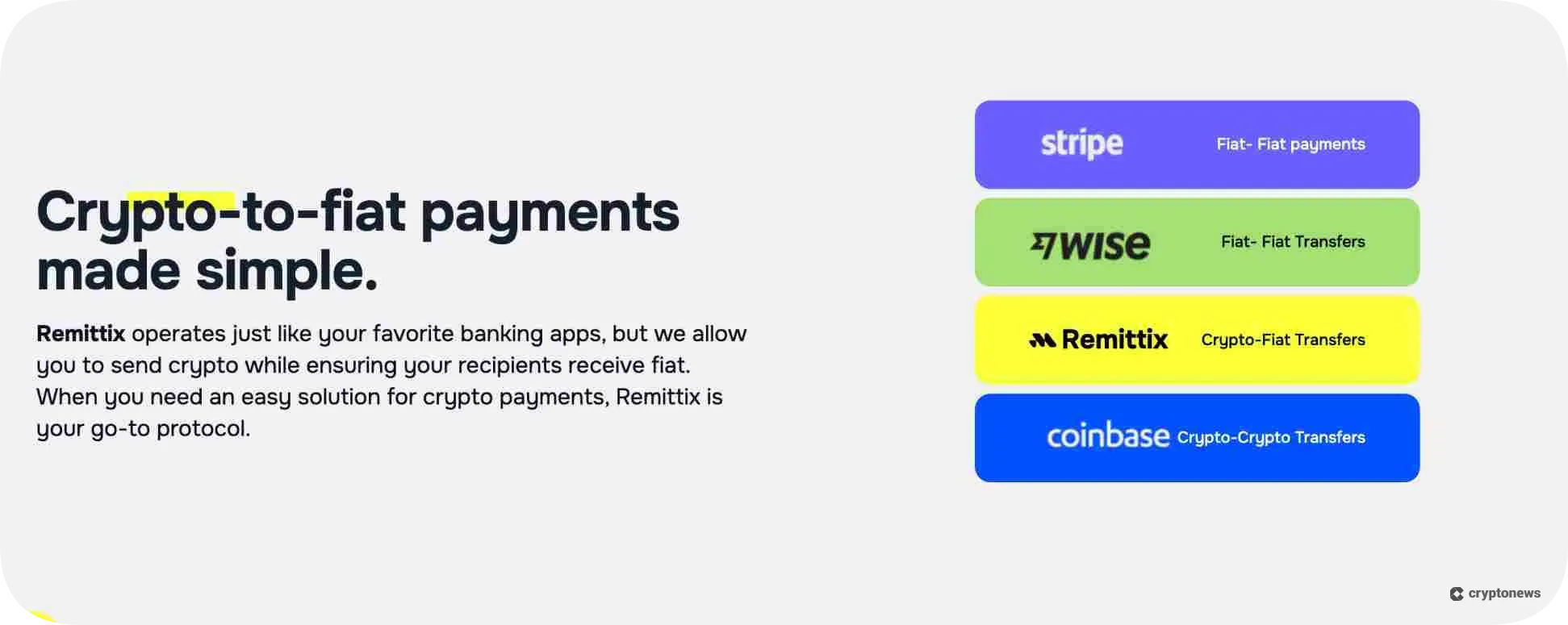 remittix homepage and project description