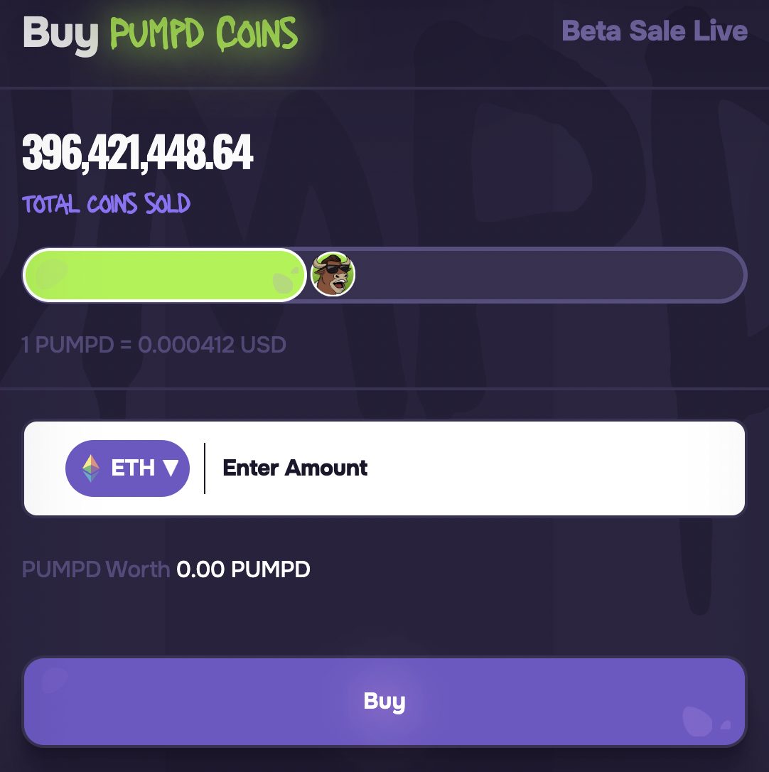 PUMPD presale widget