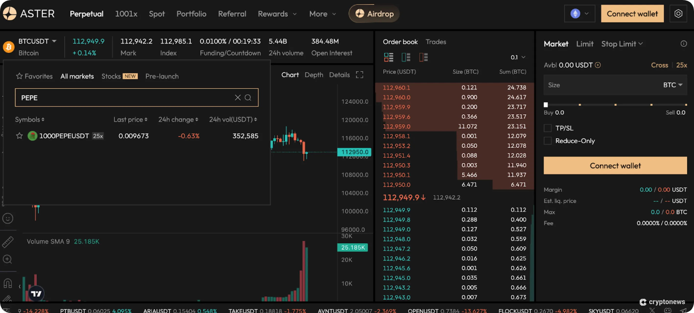Choose a Crypto Trading Pair