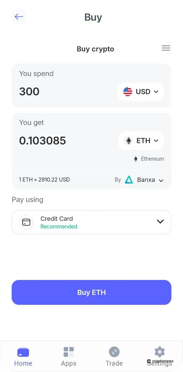 Add USDT to the Wallet