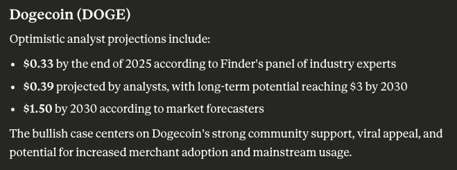 claude ai predicts doge