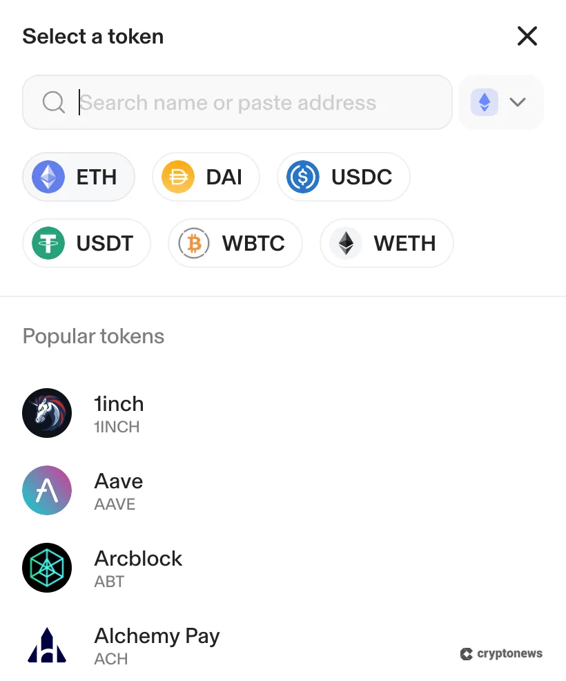 Trade ERC20 tokens on Uniswap