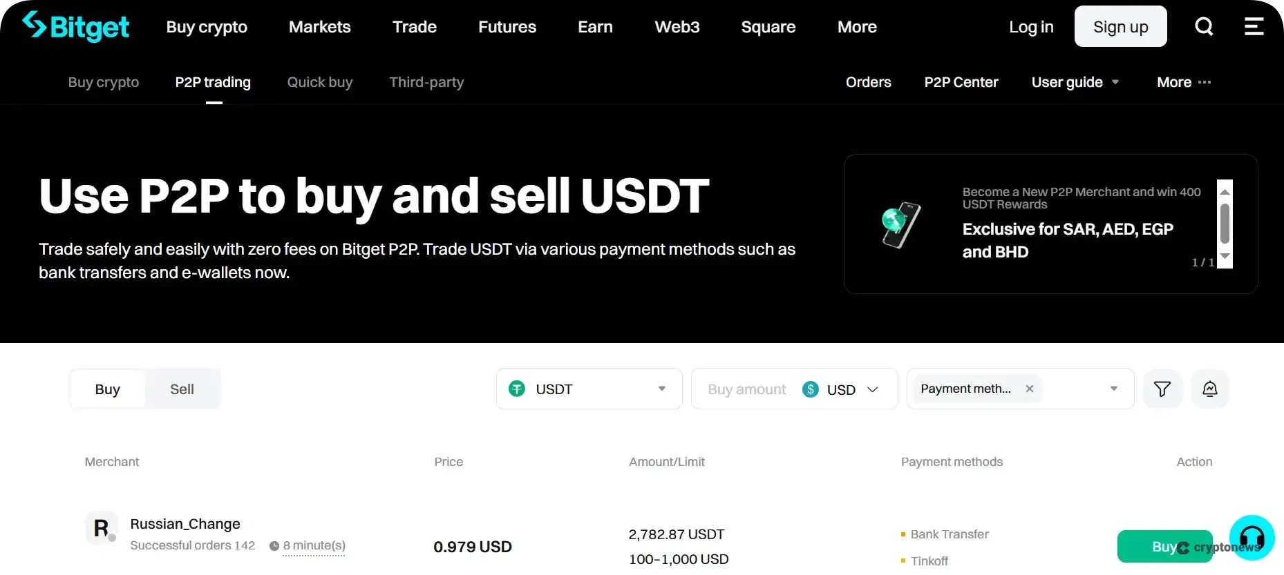 bitget p2p crypto platform