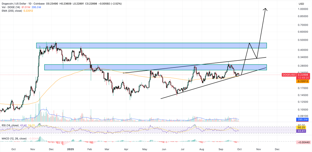 dogecoin price chart