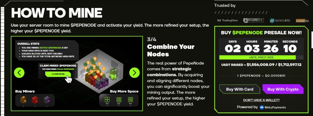 Pepe node how to buy infographic.