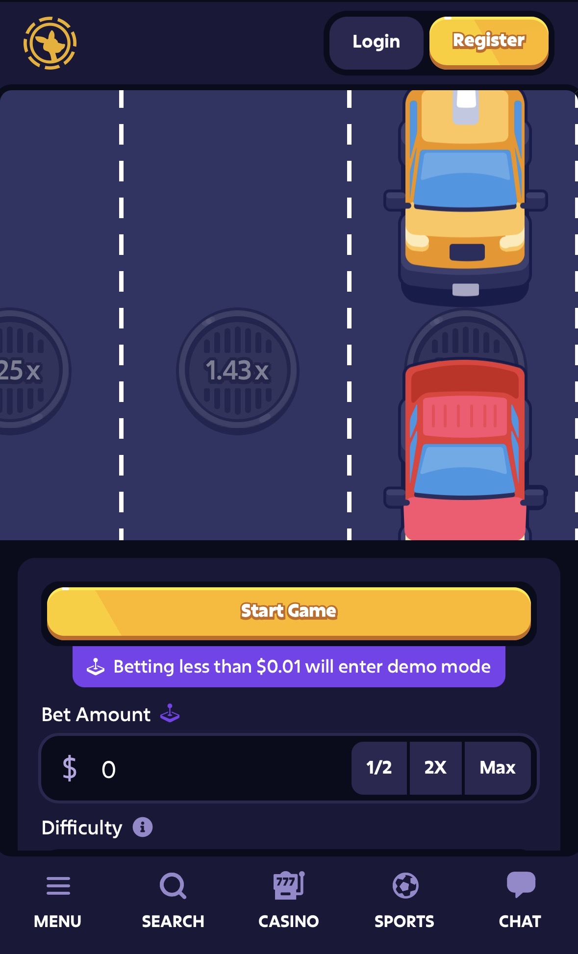 chicken cross game step 2