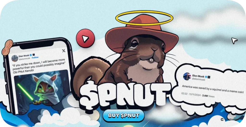 solana meme coin peanut the squirrel pnut