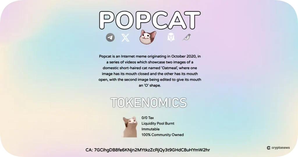 solana meme coin popcat