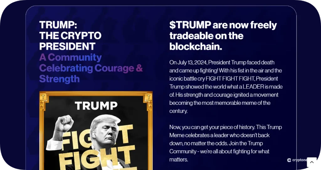 solana meme coin official trump