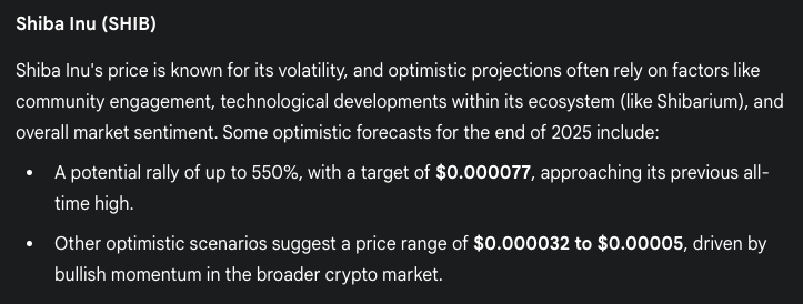 gemini ai predicts shib