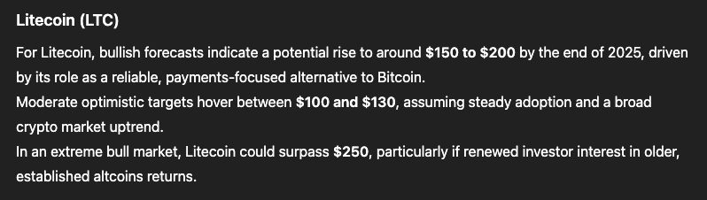 ChatGPTs Bold Predictions: XRP, Solana, and Litecoin Set for Explosive Rallies by 2025! ChatGPT predicts Litecoin price