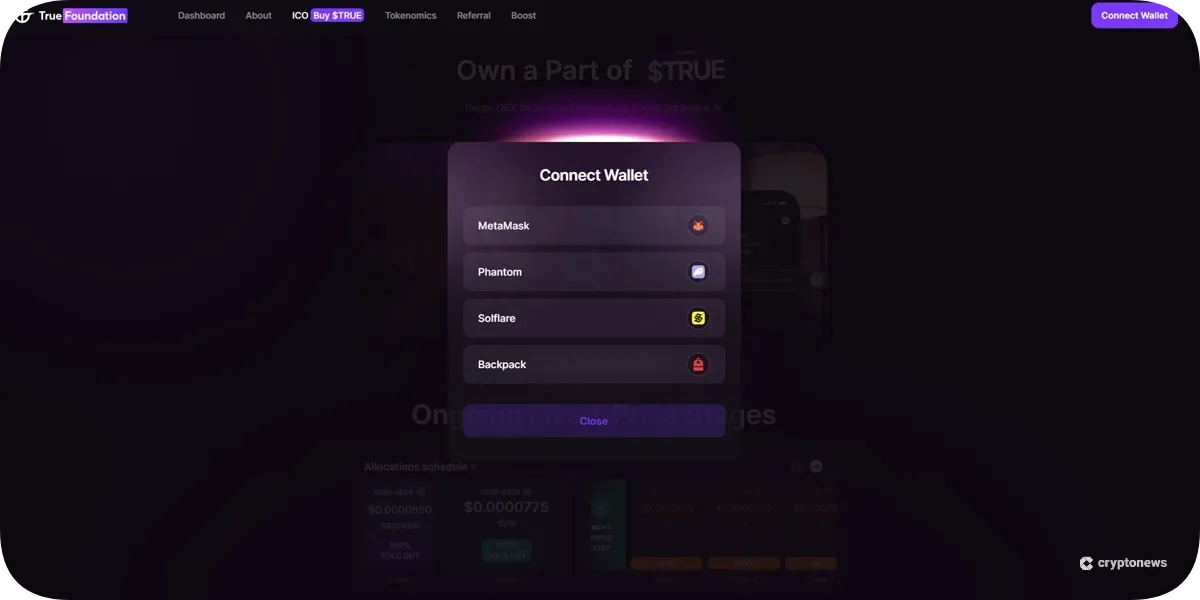 Link Your Wallet to the True Foundation Presale 