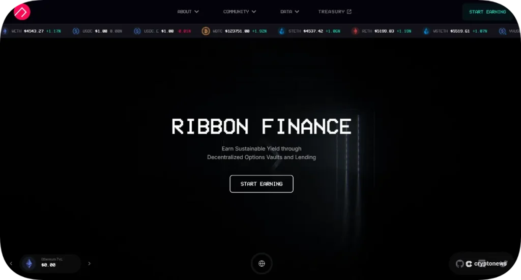 ribbon finance, one of the best micro cap cryptocurrencies in 2025