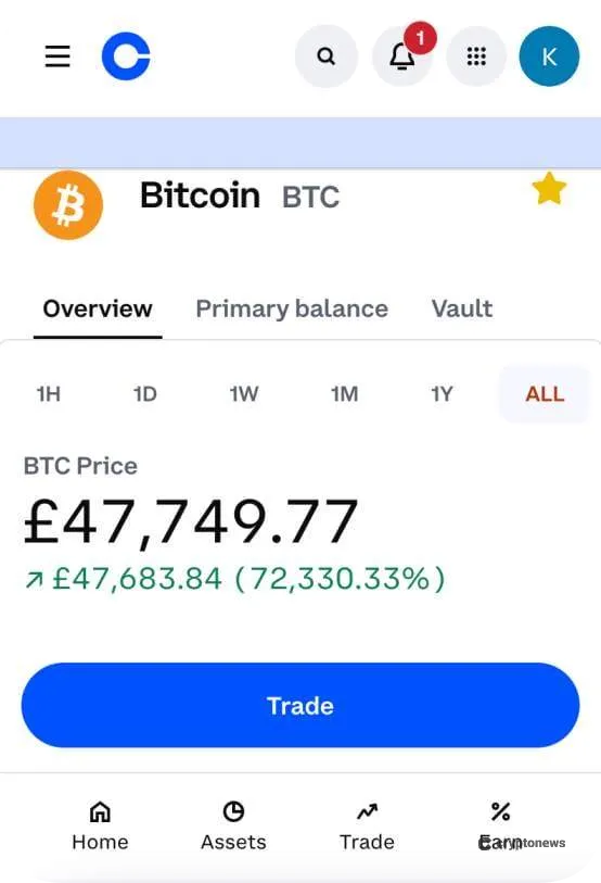 Coinbase app