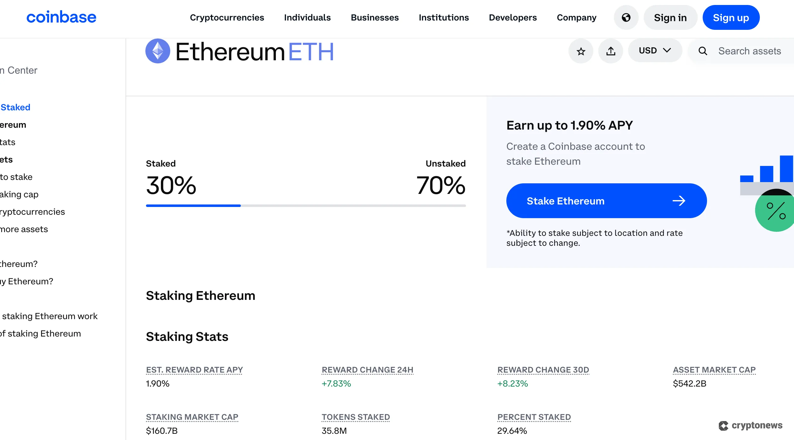 coinbase is a good ethereum staking platforms