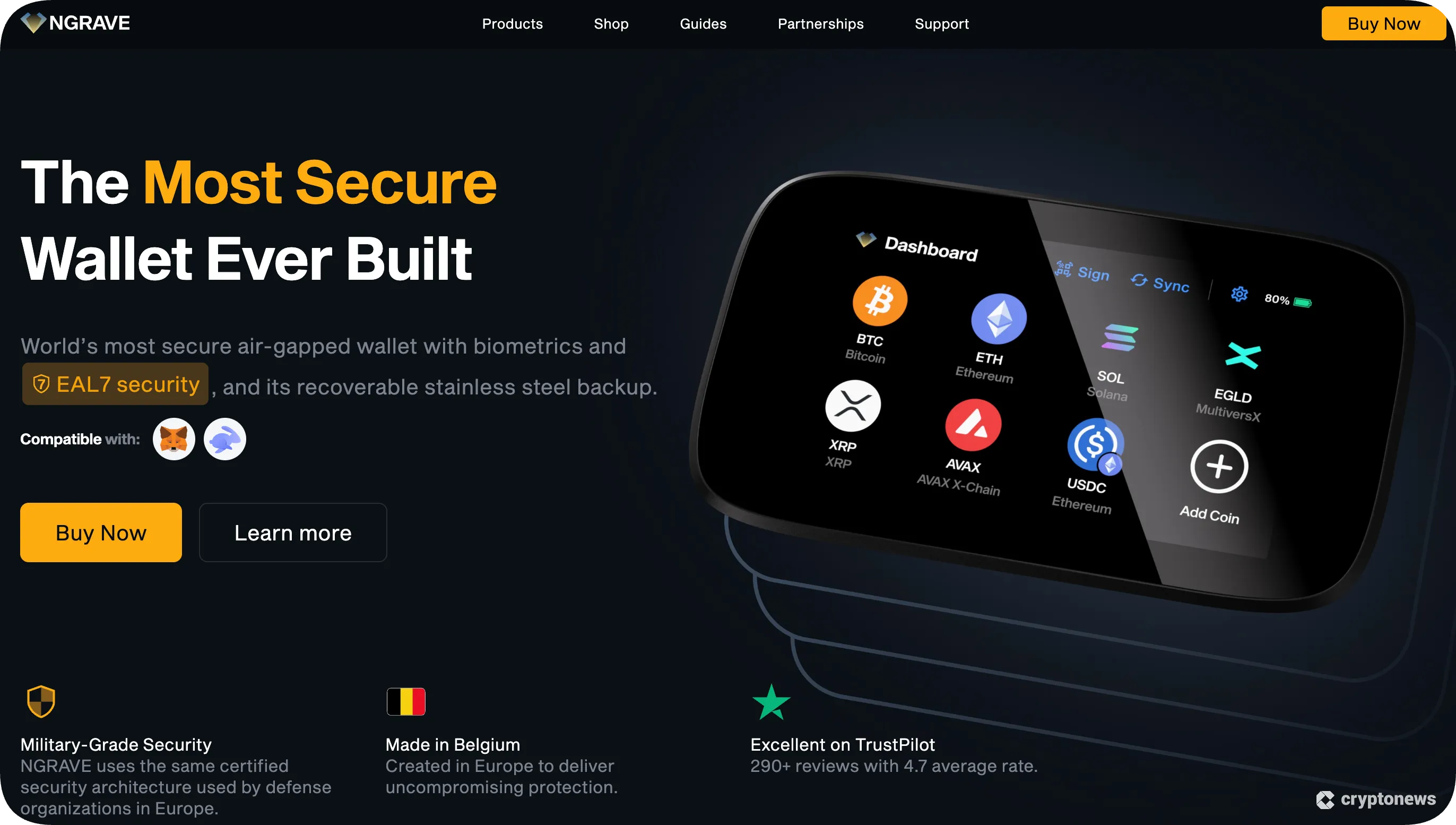 NGRAVE is the Best UK Crypto Wallet for Advanced Security