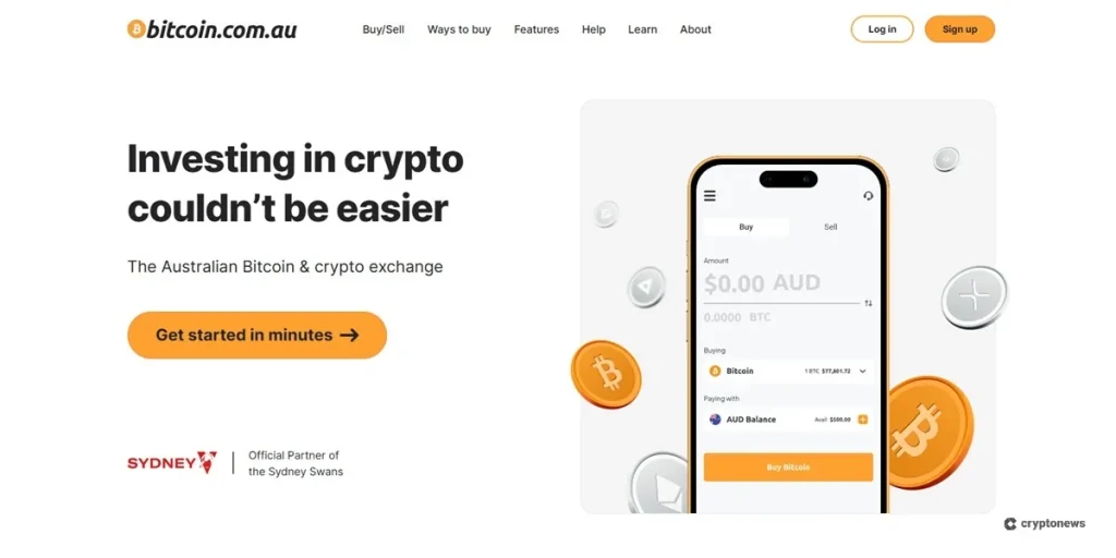 bitcoin.com.au homepage