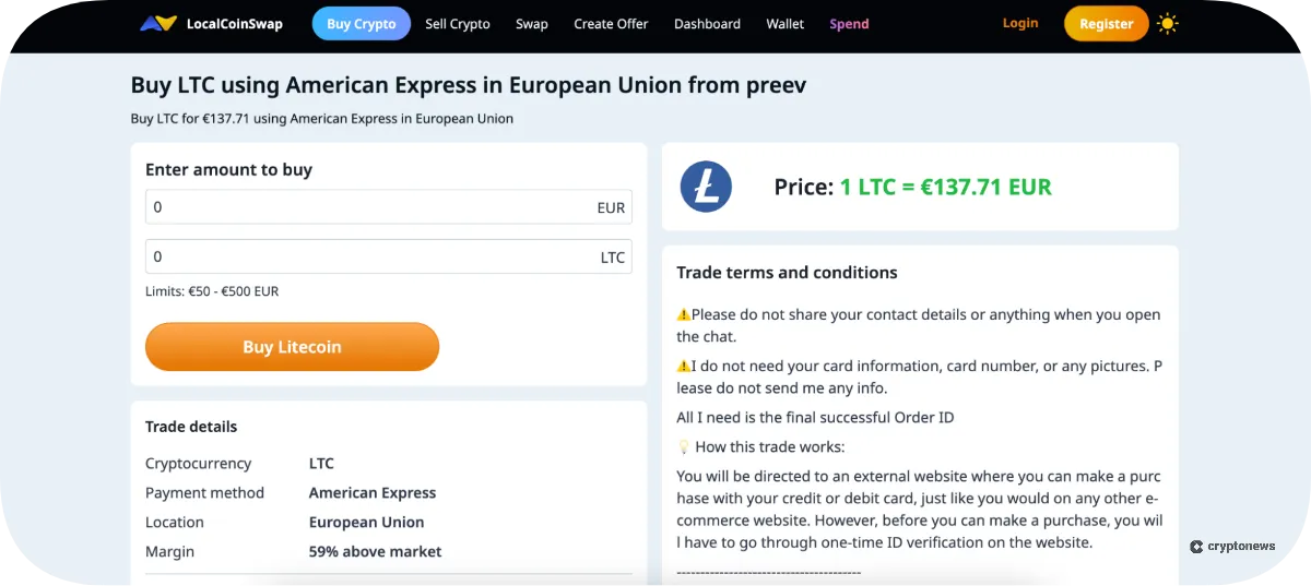 localcoinswap buy litecoin