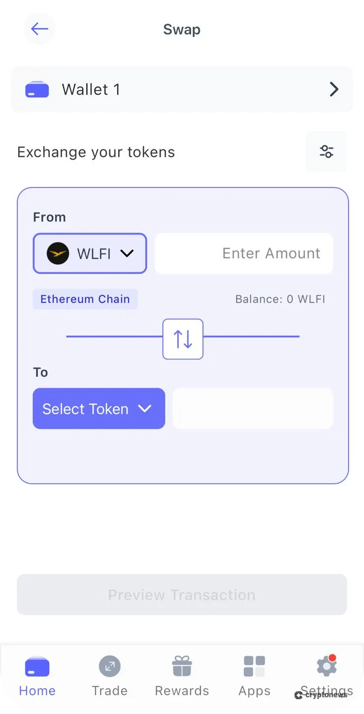 베스트월렛 통해 월드리버티파이낸셜(WLFI) 구매