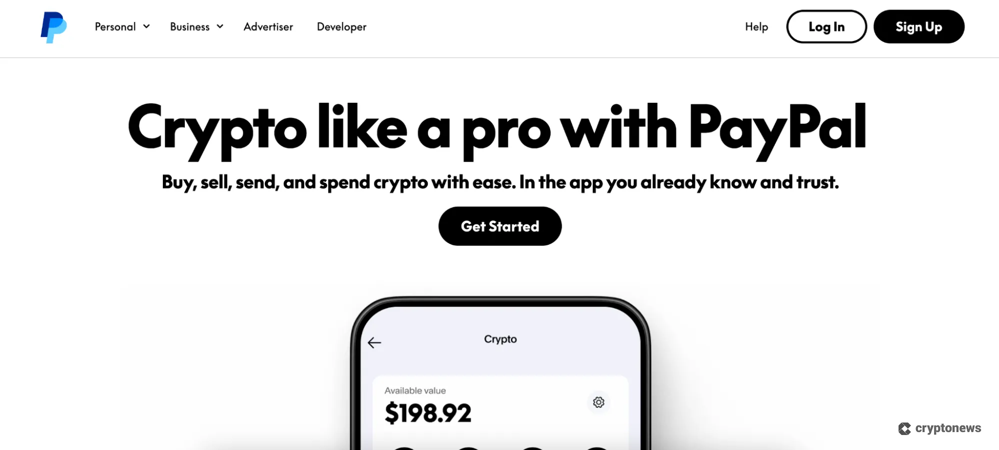 1 PayPal homepage