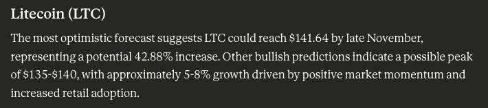 claude ai predicts ltc