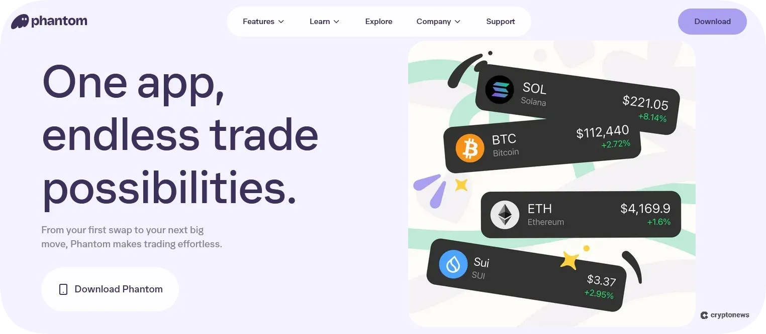 phantom wallet home page