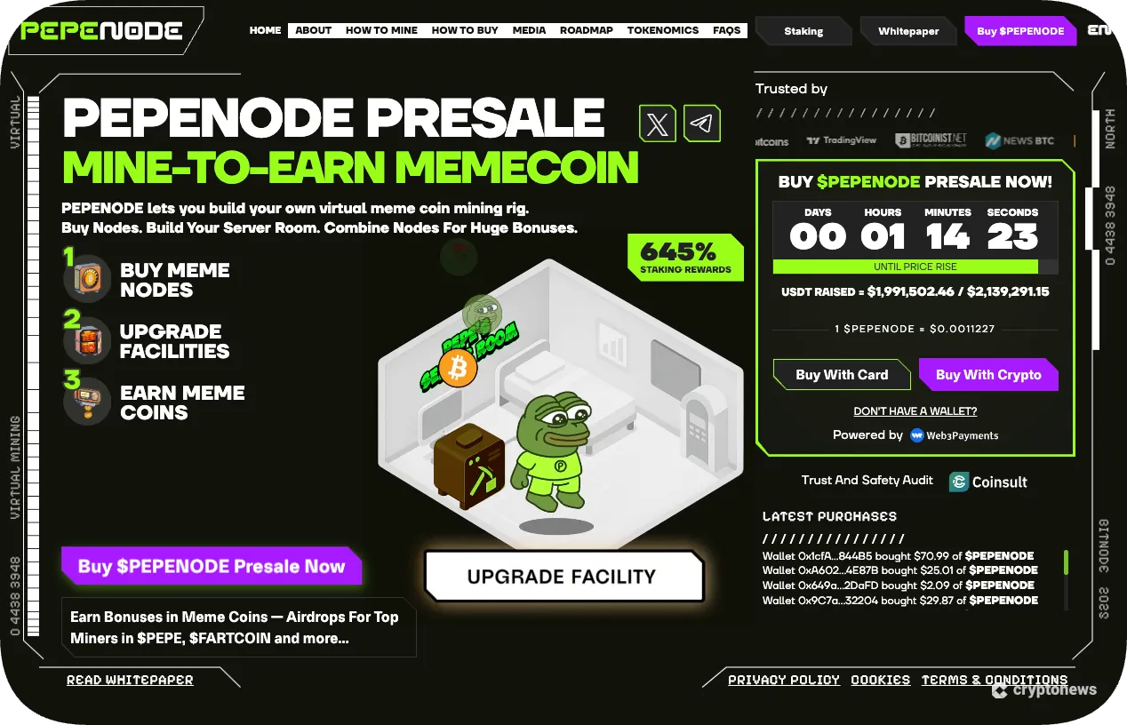 pepenode official presale website