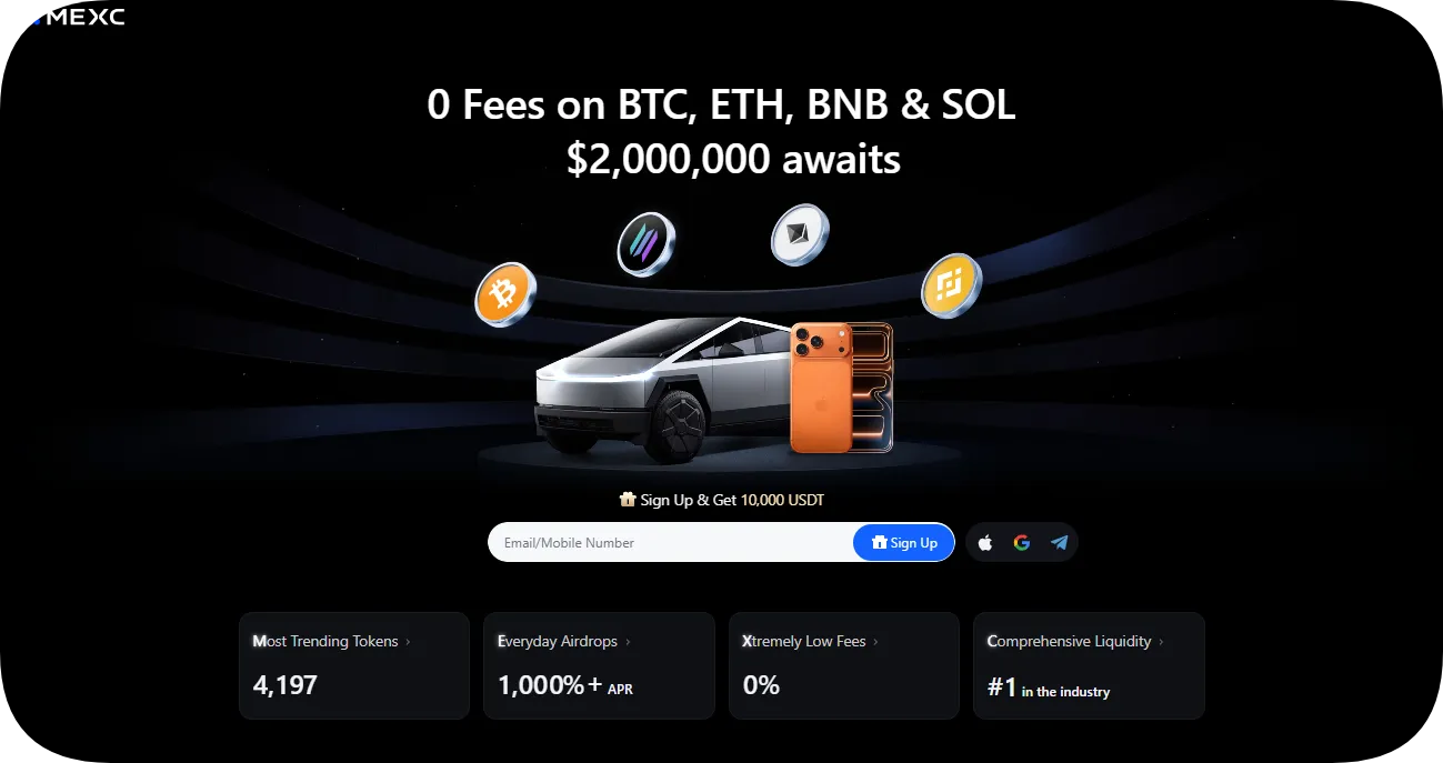 MEXC crypto exchange with the most coins