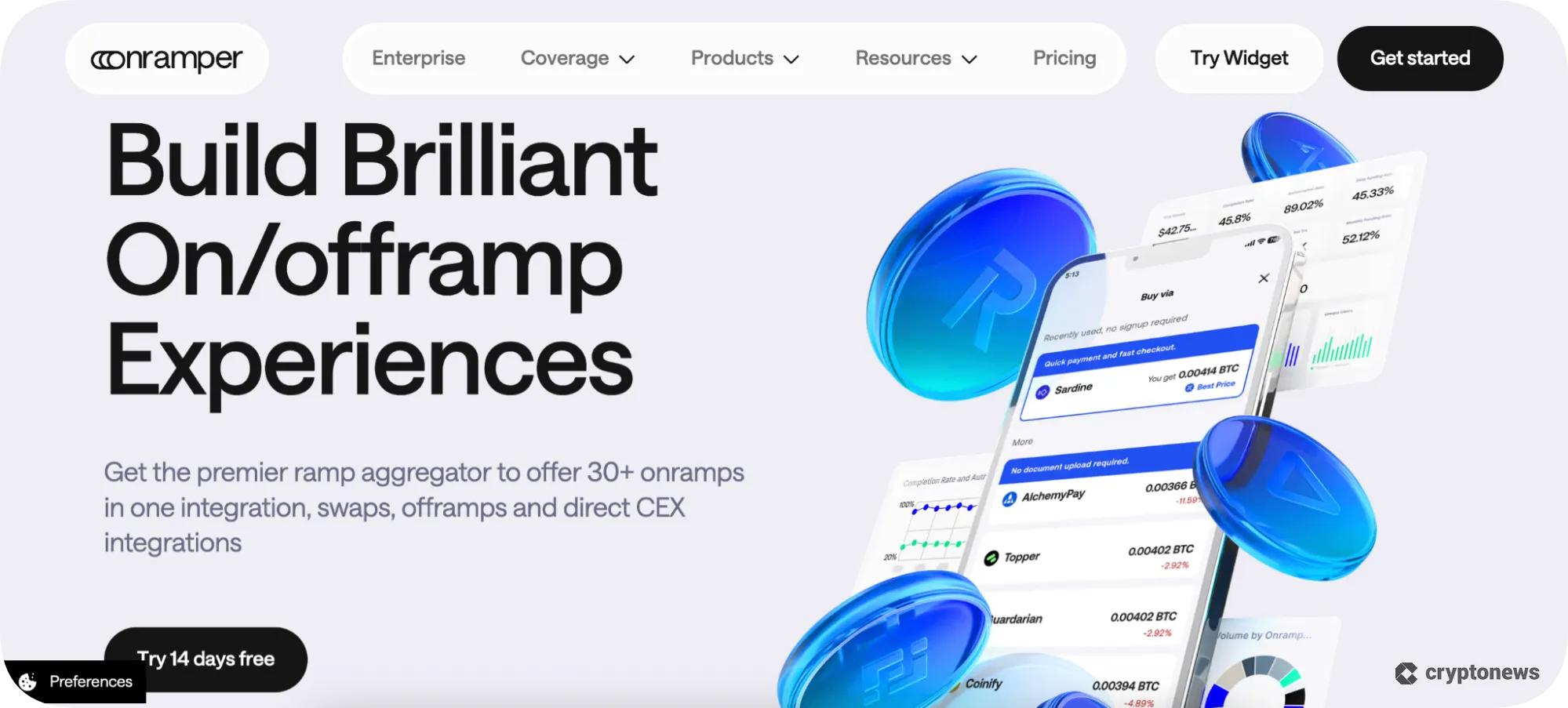 Onramper Best On Ramp Provider for B2B Clients