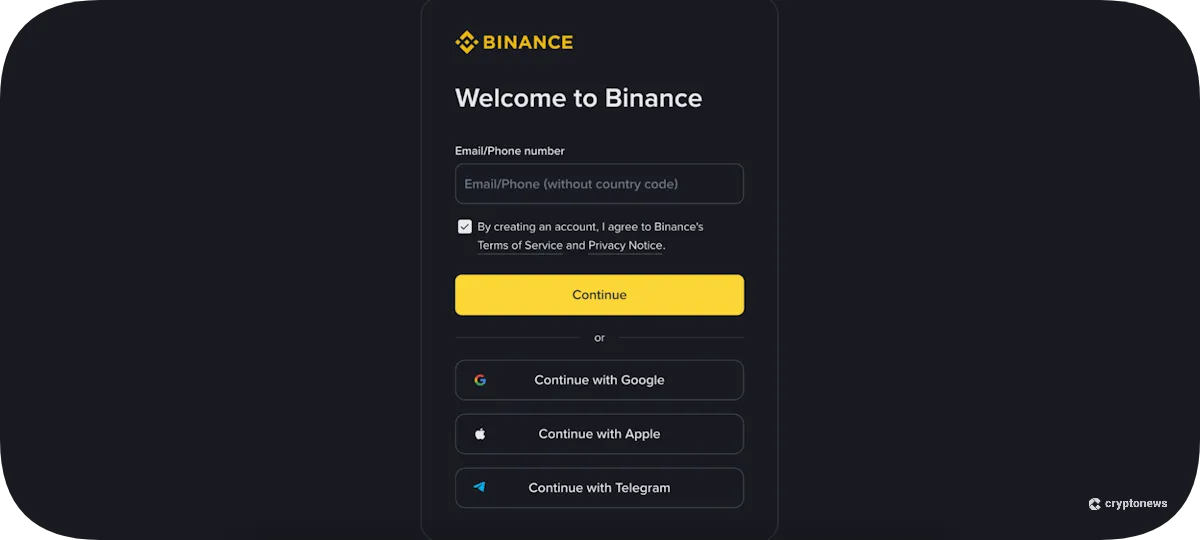 open a binance account