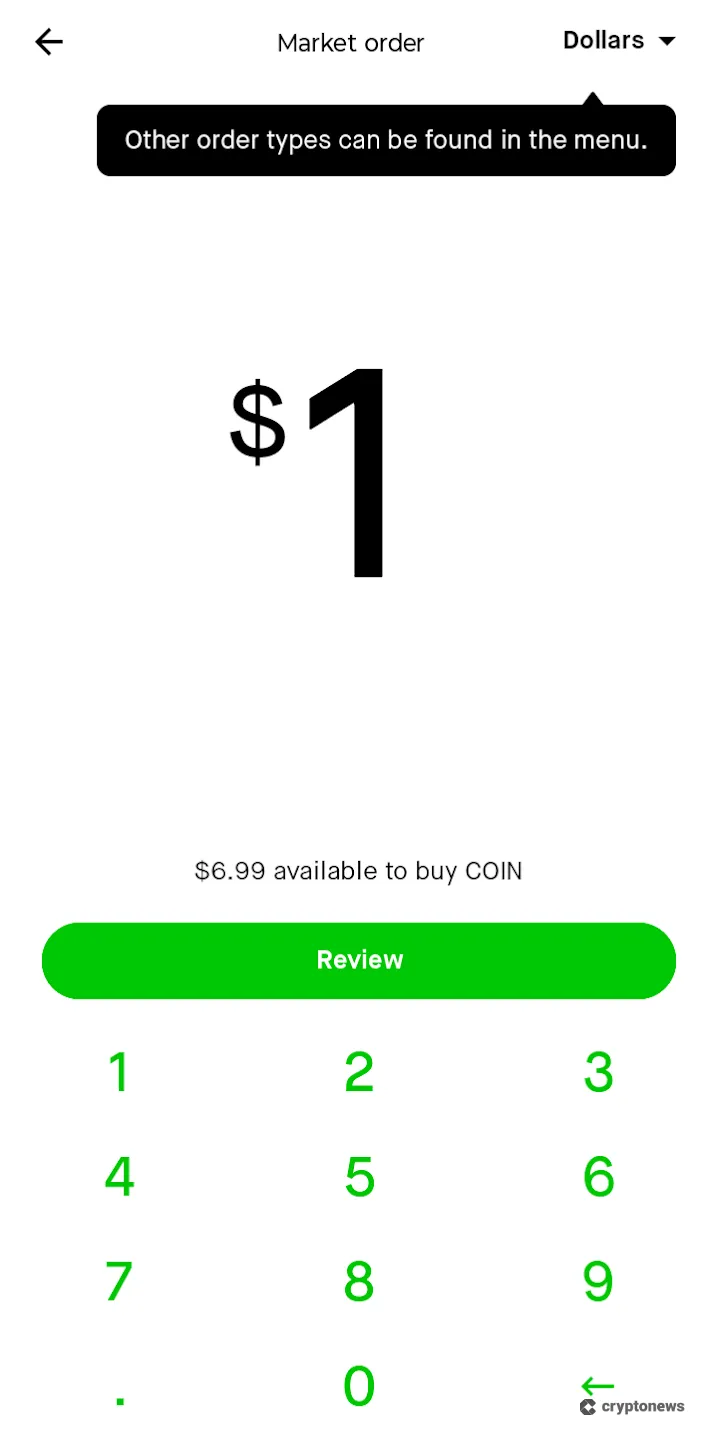 Pick an Amount to Buy