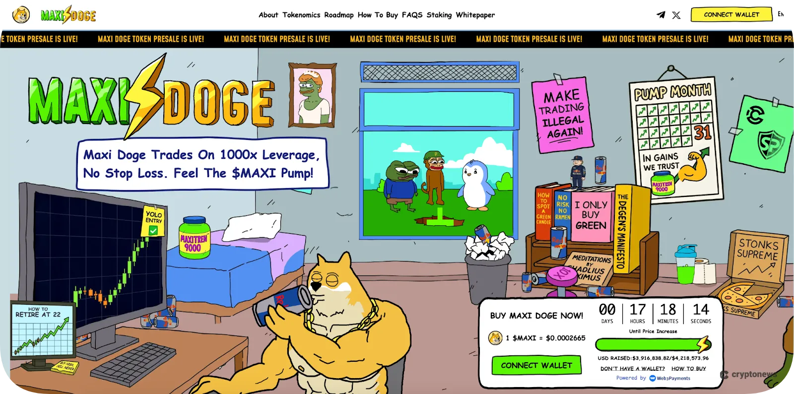 Maxi doge homepage