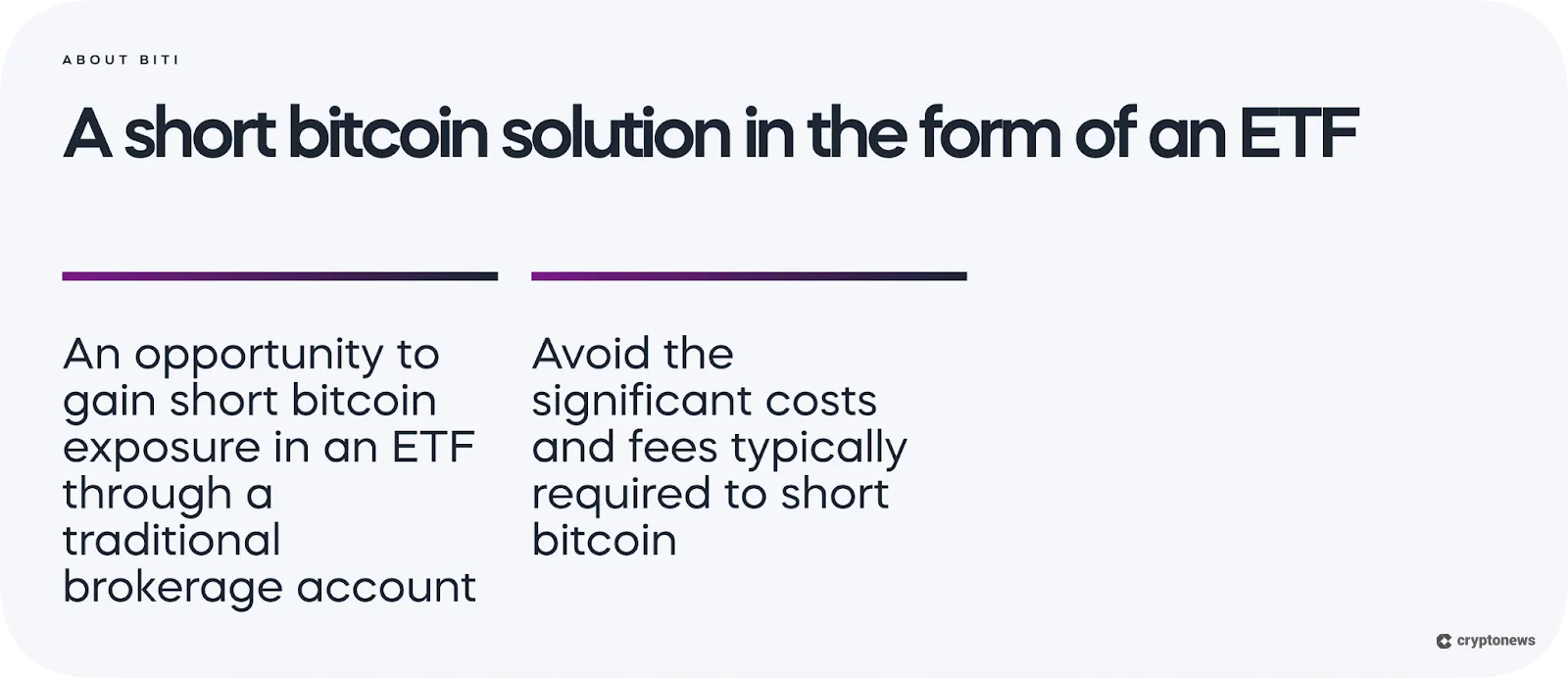BITI, bitcoin short etf