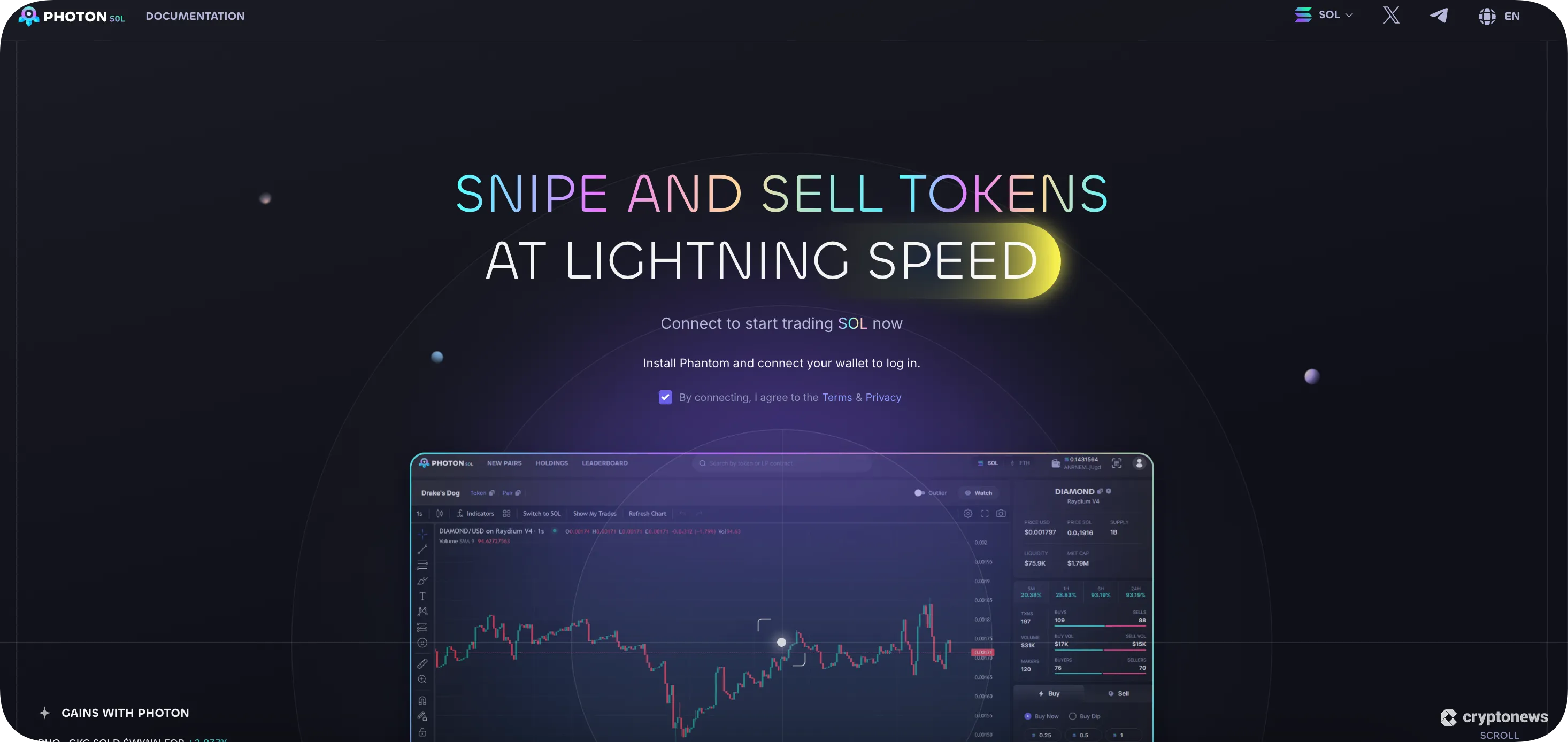 Photon one of Top Solana Sniper Bots