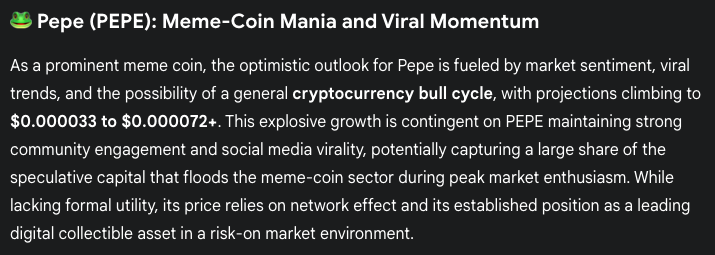 gemini ai predicts pepe
