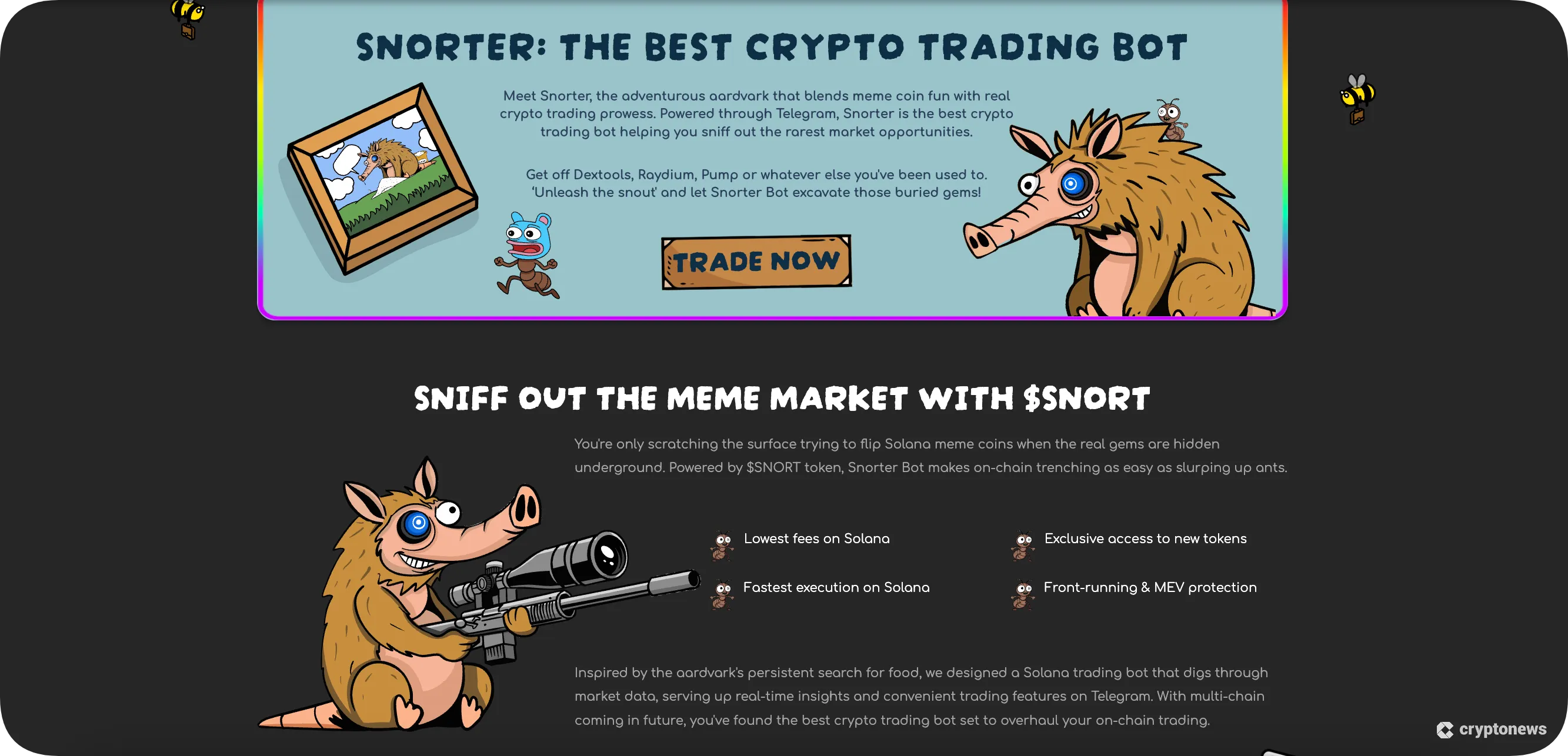 Snorter Bot features