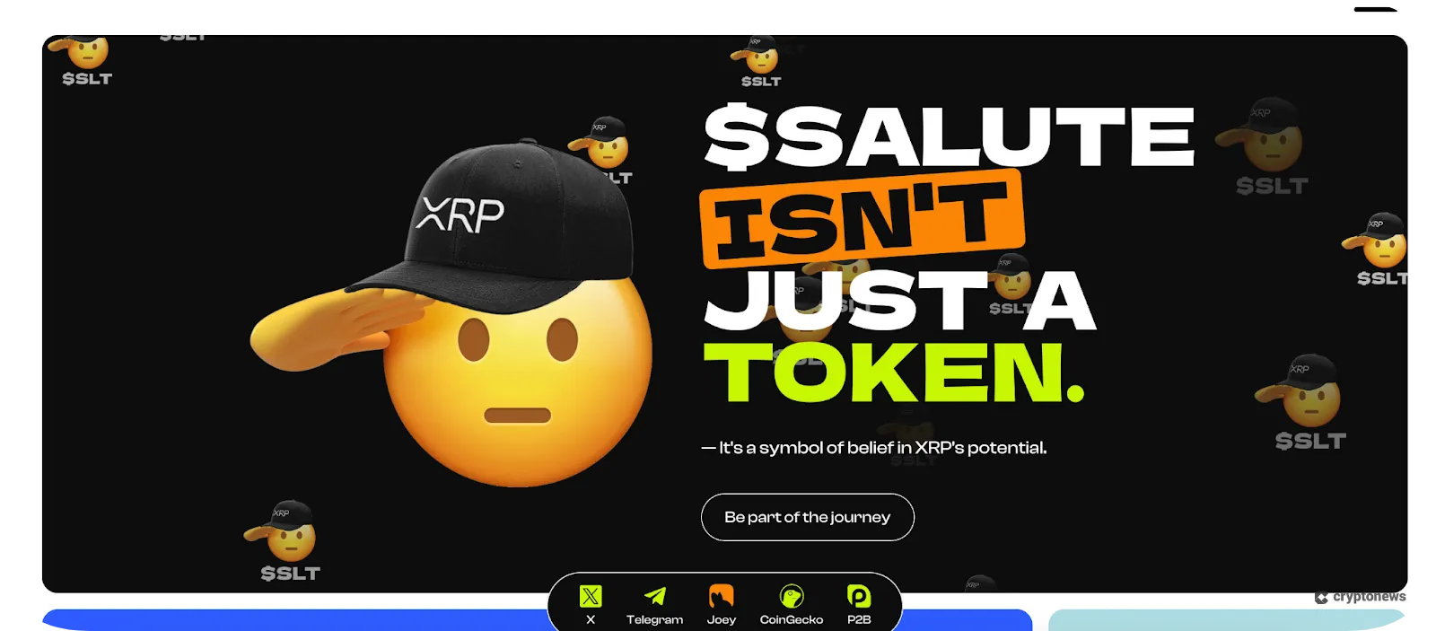 Salute (SLT) is a community-led meme token on the XRP Ledger